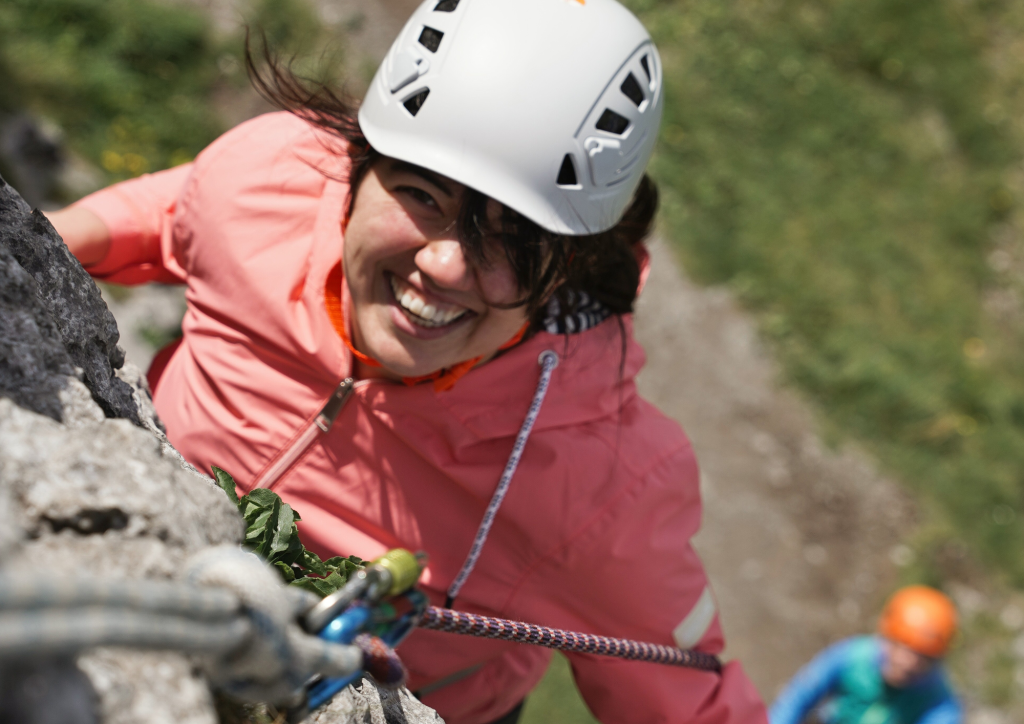 Climbing in Burren - Catja